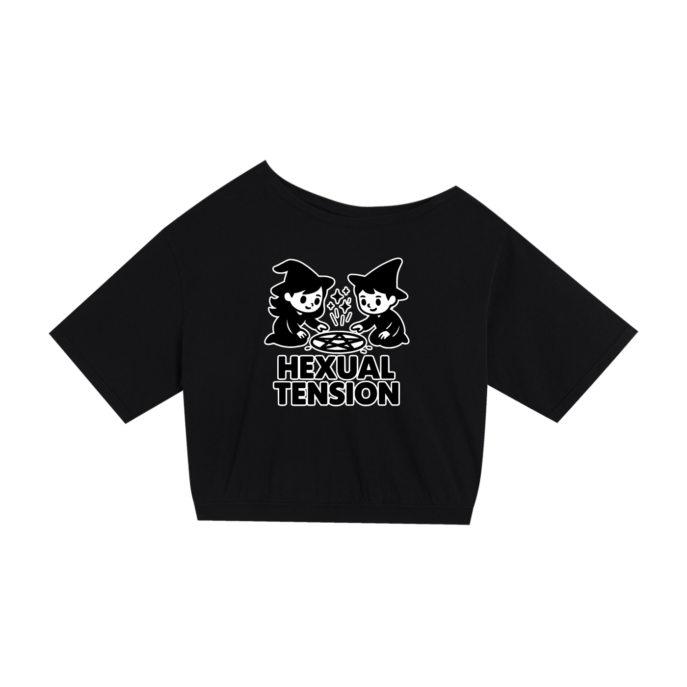 Hexual Tension – Dark Witch Humour Asymmetric Tee