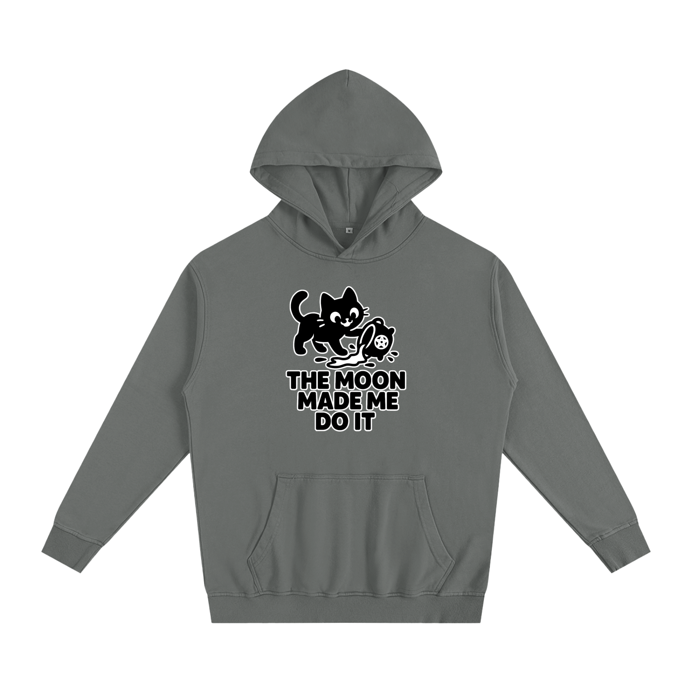 The Moon Made Me Do It (Cat) Oversized Hoodie – Heavyweight Cotton