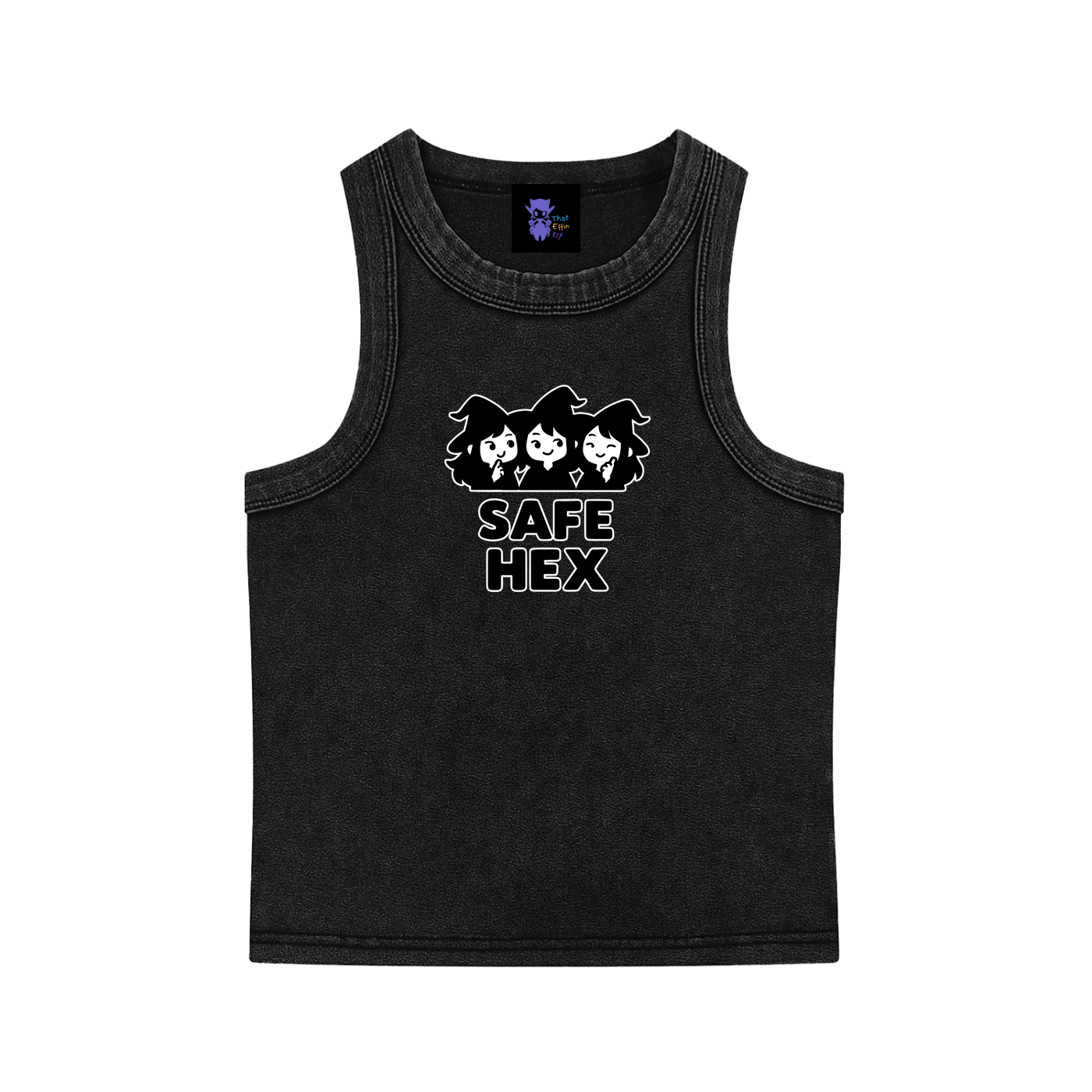 Safe Hex – Protective Witch Snow Washed Tank