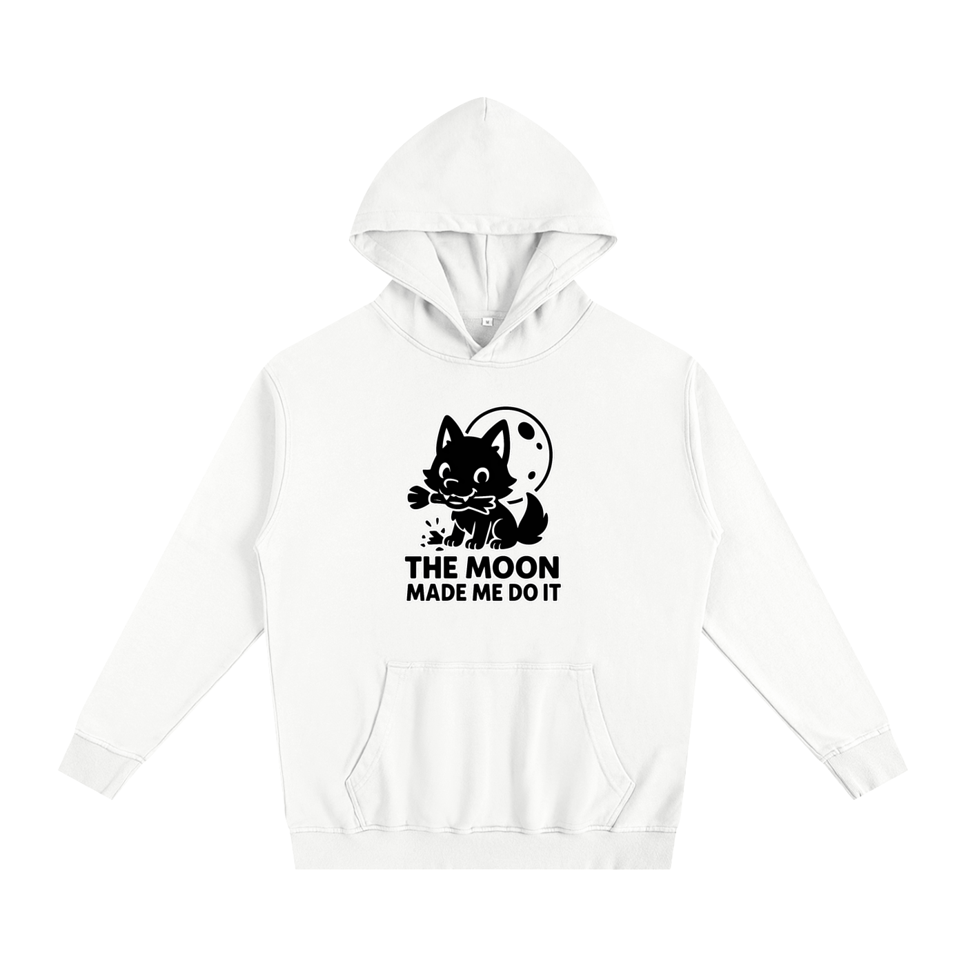 The Moon Made Me Do It (Wolf) Oversized Hoodie – Heavyweight Cotton