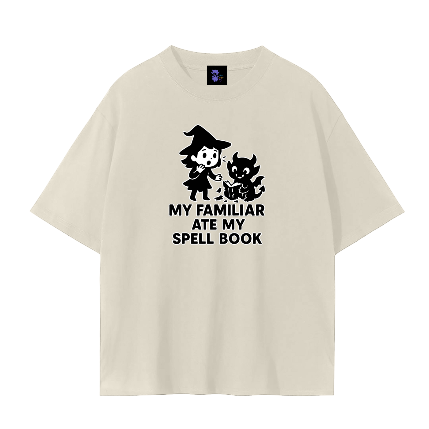 Familiar Ate the Spellbook – Witchy Chaos Plain Tee