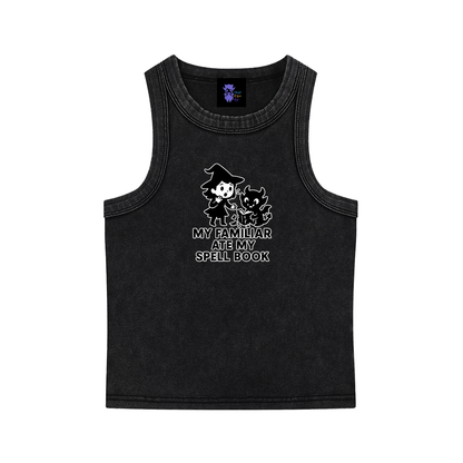 Familiar Ate the Spellbook – Witchy Chaos Snow Washed Tank