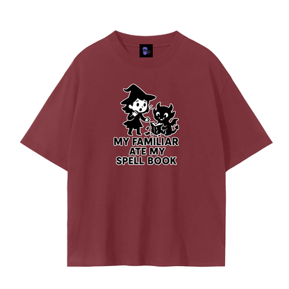 Familiar Ate the Spellbook – Witchy Chaos Plain Tee