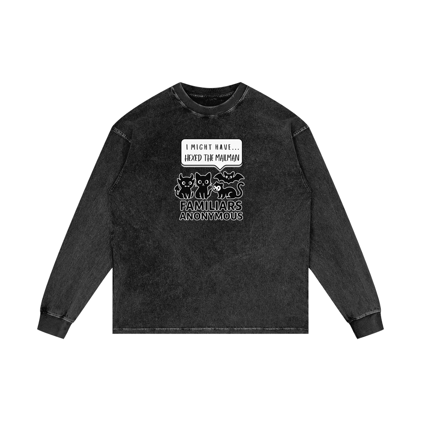 Familiars Anonymous – Dark Witch Acid Wash Long Sleeve