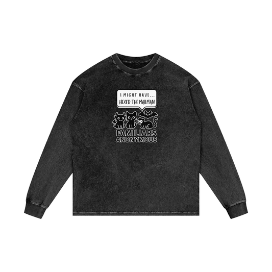 Familiars Anonymous – Dark Witch Acid Wash Long Sleeve