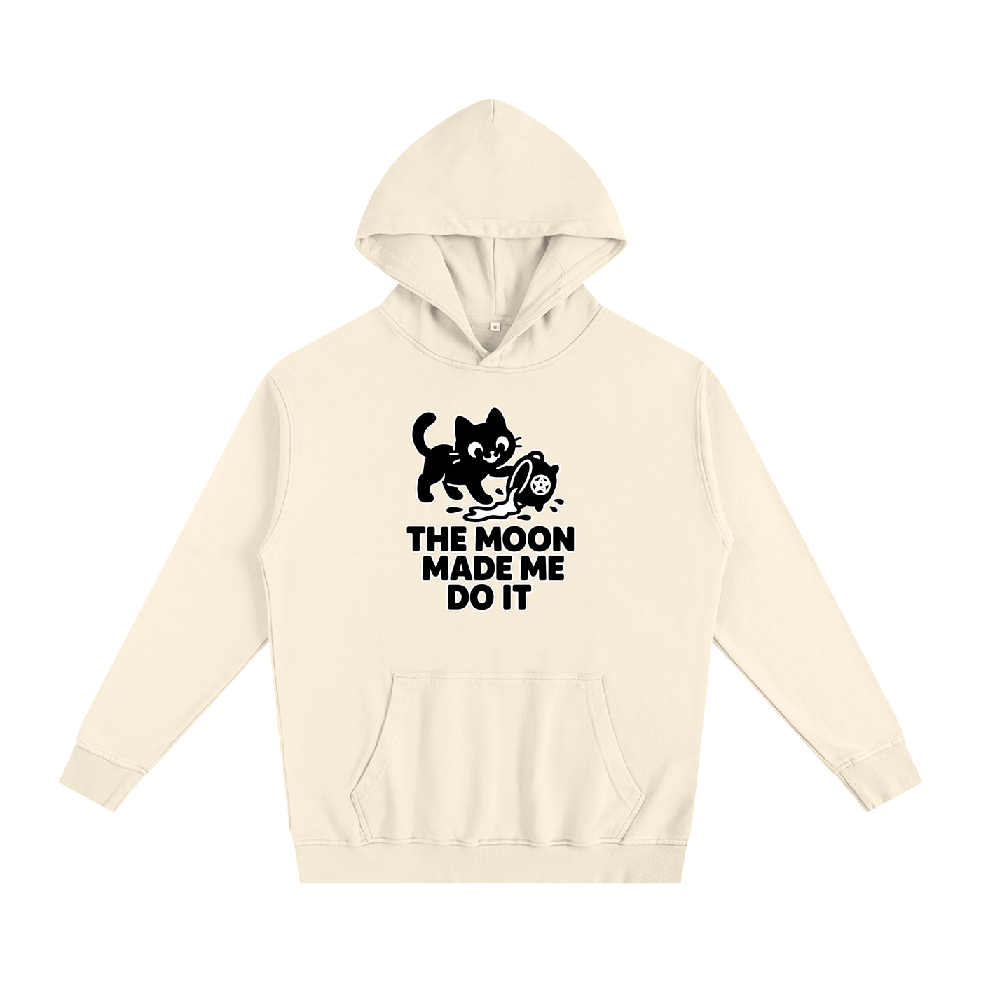 The Moon Made Me Do It (Cat) Oversized Hoodie – Heavyweight Cotton