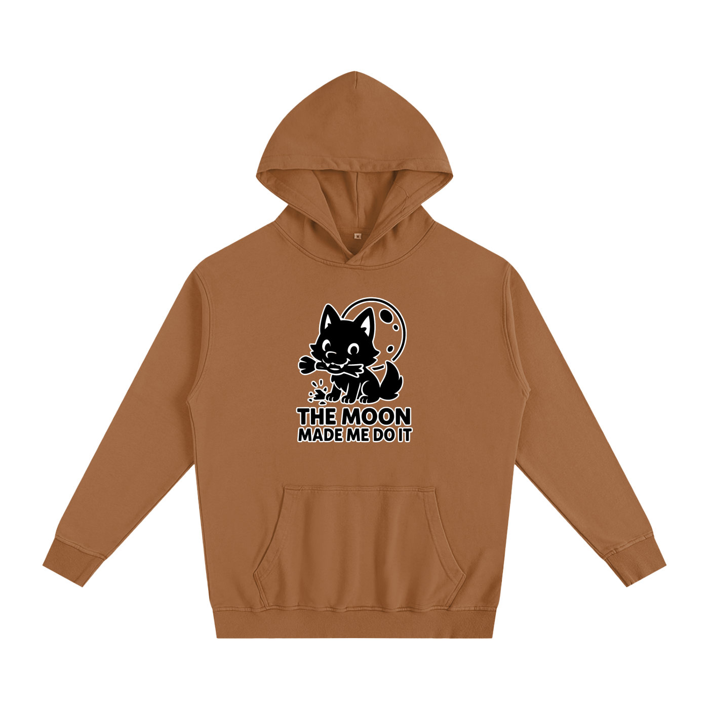 The Moon Made Me Do It (Wolf) Oversized Hoodie – Heavyweight Cotton