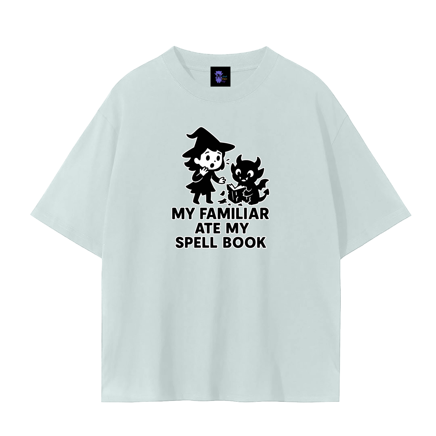 Familiar Ate the Spellbook – Witchy Chaos Plain Tee