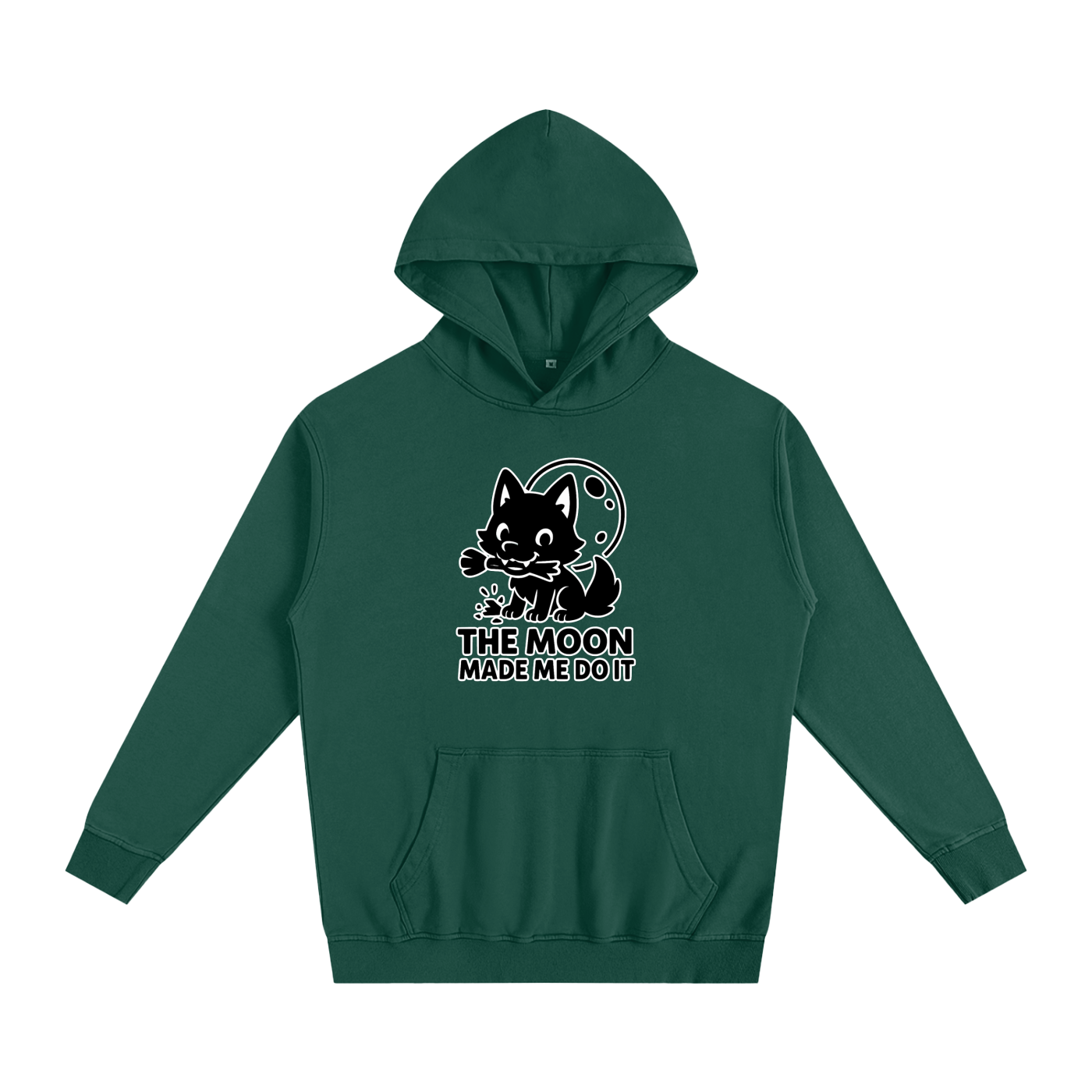 The Moon Made Me Do It (Wolf) Oversized Hoodie – Heavyweight Cotton