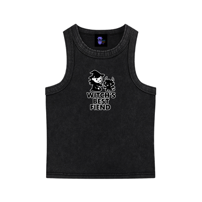 Witch’s Best Fiend – Dark Witch Snow Washed Tank
