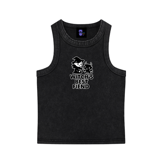 Witch’s Best Fiend – Dark Witch Snow Washed Tank