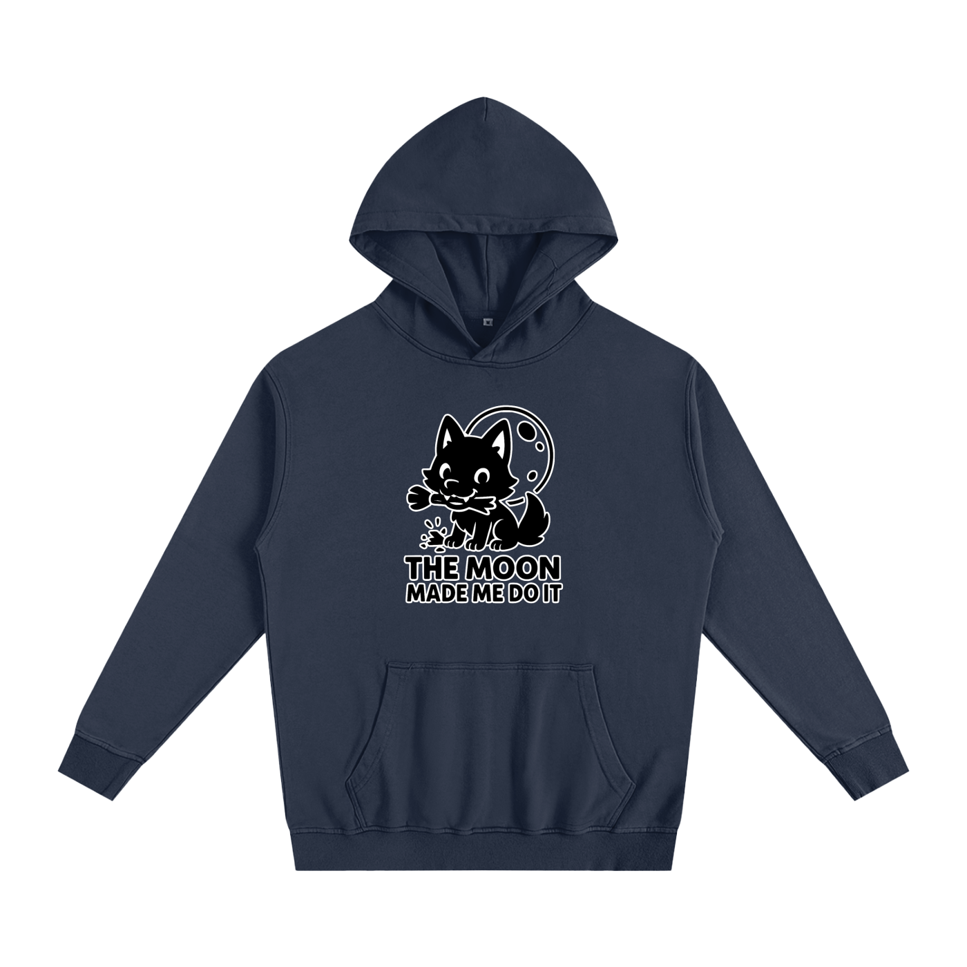 The Moon Made Me Do It (Wolf) Oversized Hoodie – Heavyweight Cotton