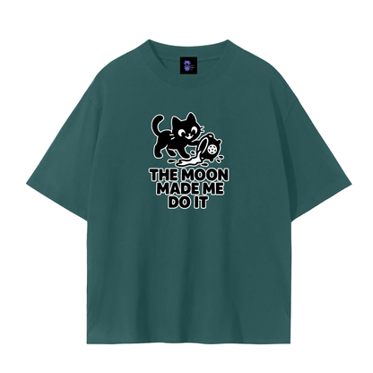 The Moon Made Me Do It (Cat) – Witchy Plain Tee