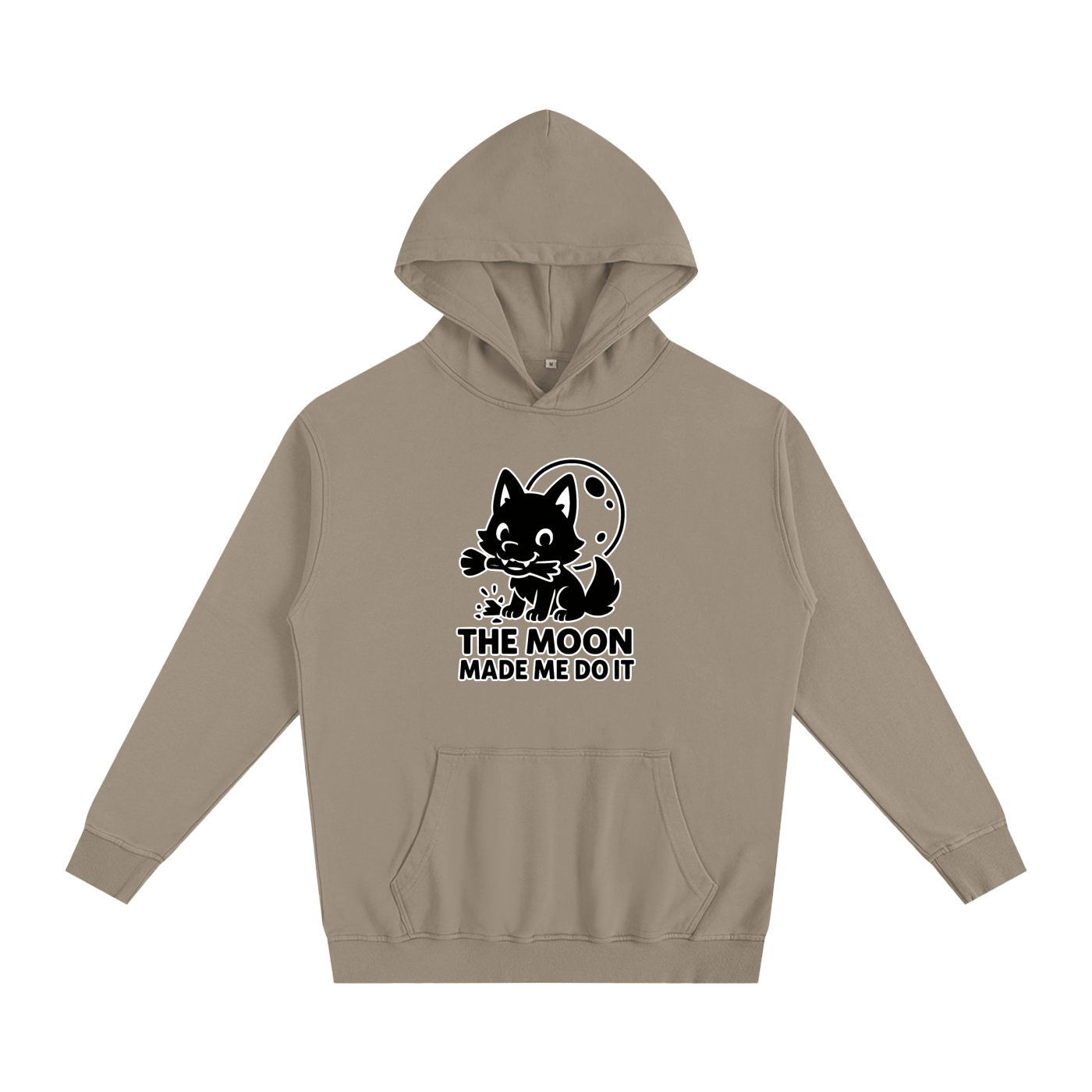 The Moon Made Me Do It (Wolf) Oversized Hoodie – Heavyweight Cotton