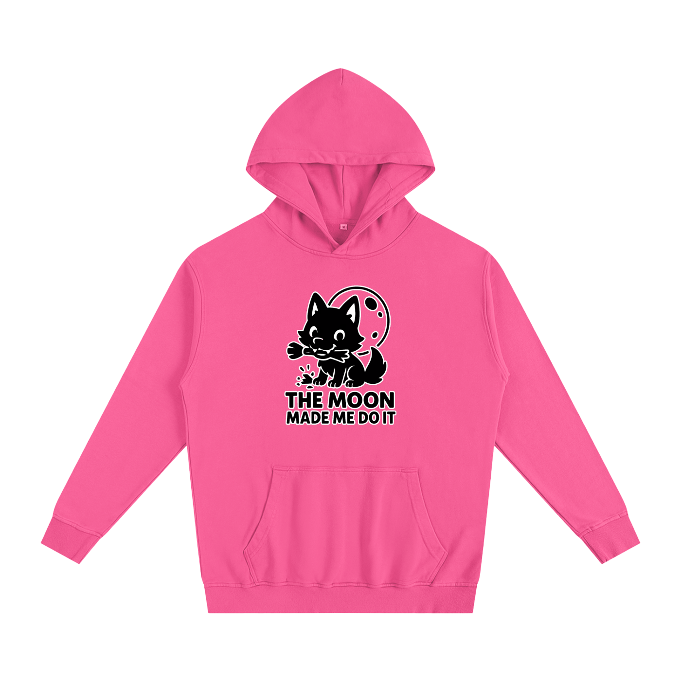 The Moon Made Me Do It (Wolf) Oversized Hoodie – Heavyweight Cotton
