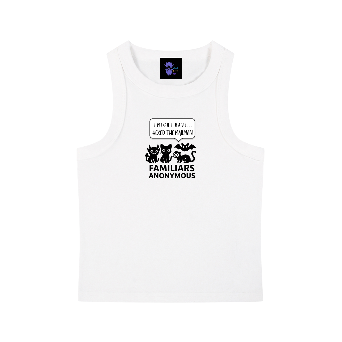 Familiars Anonymous – Dark Witch Snow Washed Tank