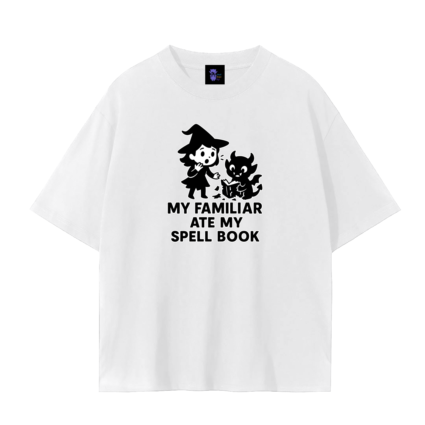 Familiar Ate the Spellbook – Witchy Chaos Plain Tee