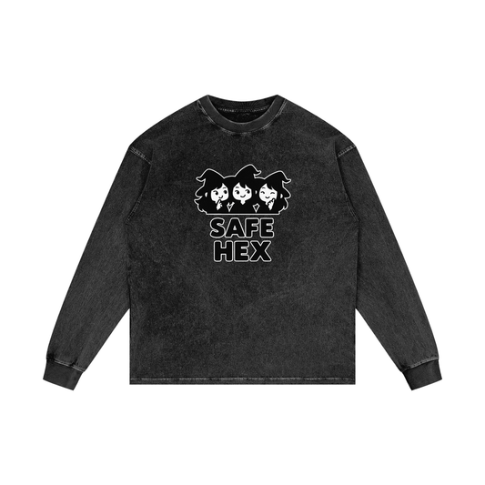 Safe Hex – Protective Witch Acid Wash Long Sleeve