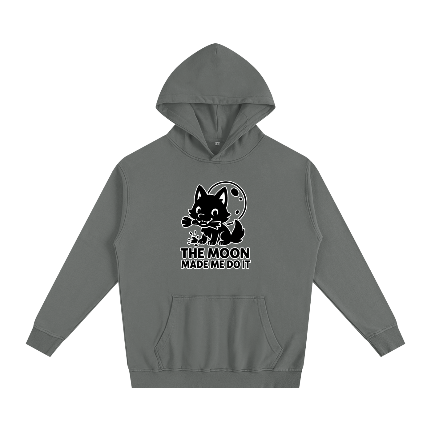 The Moon Made Me Do It (Wolf) Oversized Hoodie – Heavyweight Cotton