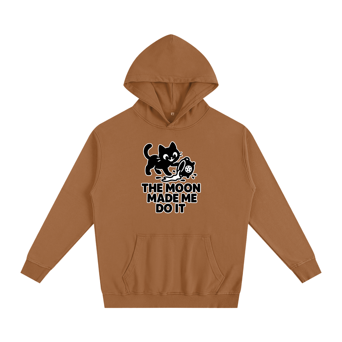 The Moon Made Me Do It (Cat) Oversized Hoodie – Heavyweight Cotton