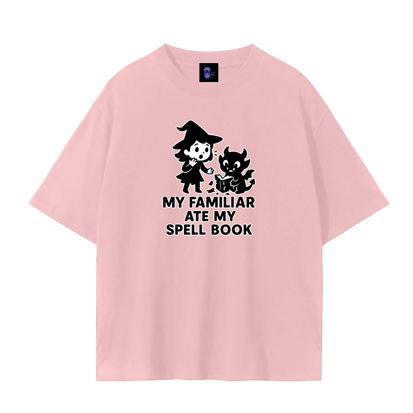 Familiar Ate the Spellbook – Witchy Chaos Plain Tee