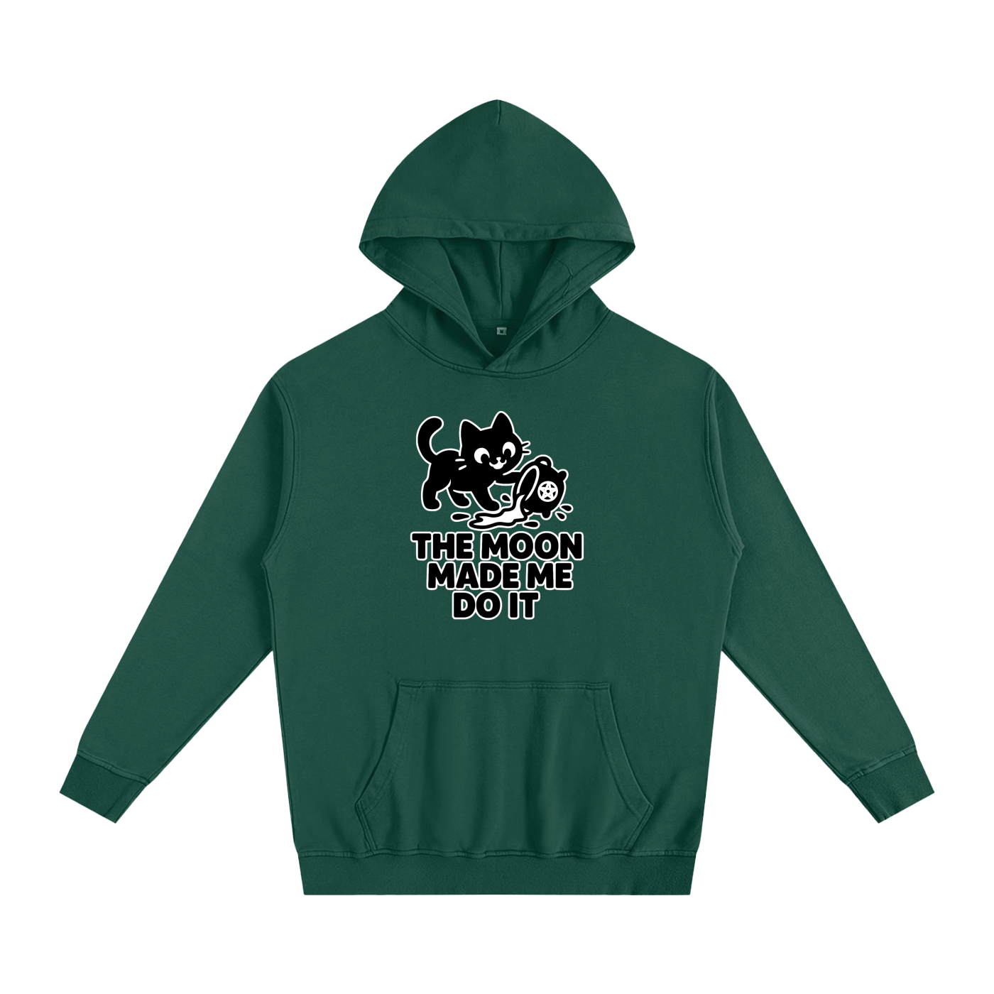 The Moon Made Me Do It (Cat) Oversized Hoodie – Heavyweight Cotton