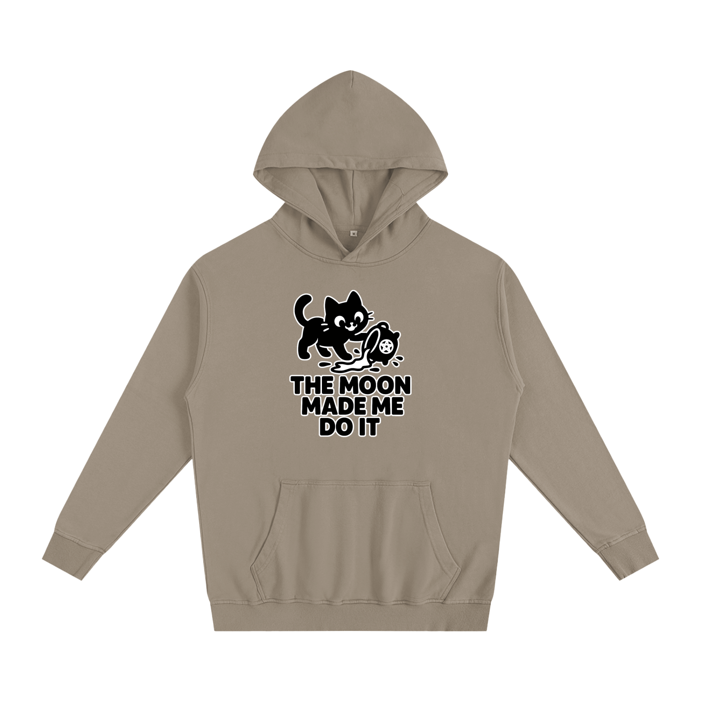 The Moon Made Me Do It (Cat) Oversized Hoodie – Heavyweight Cotton
