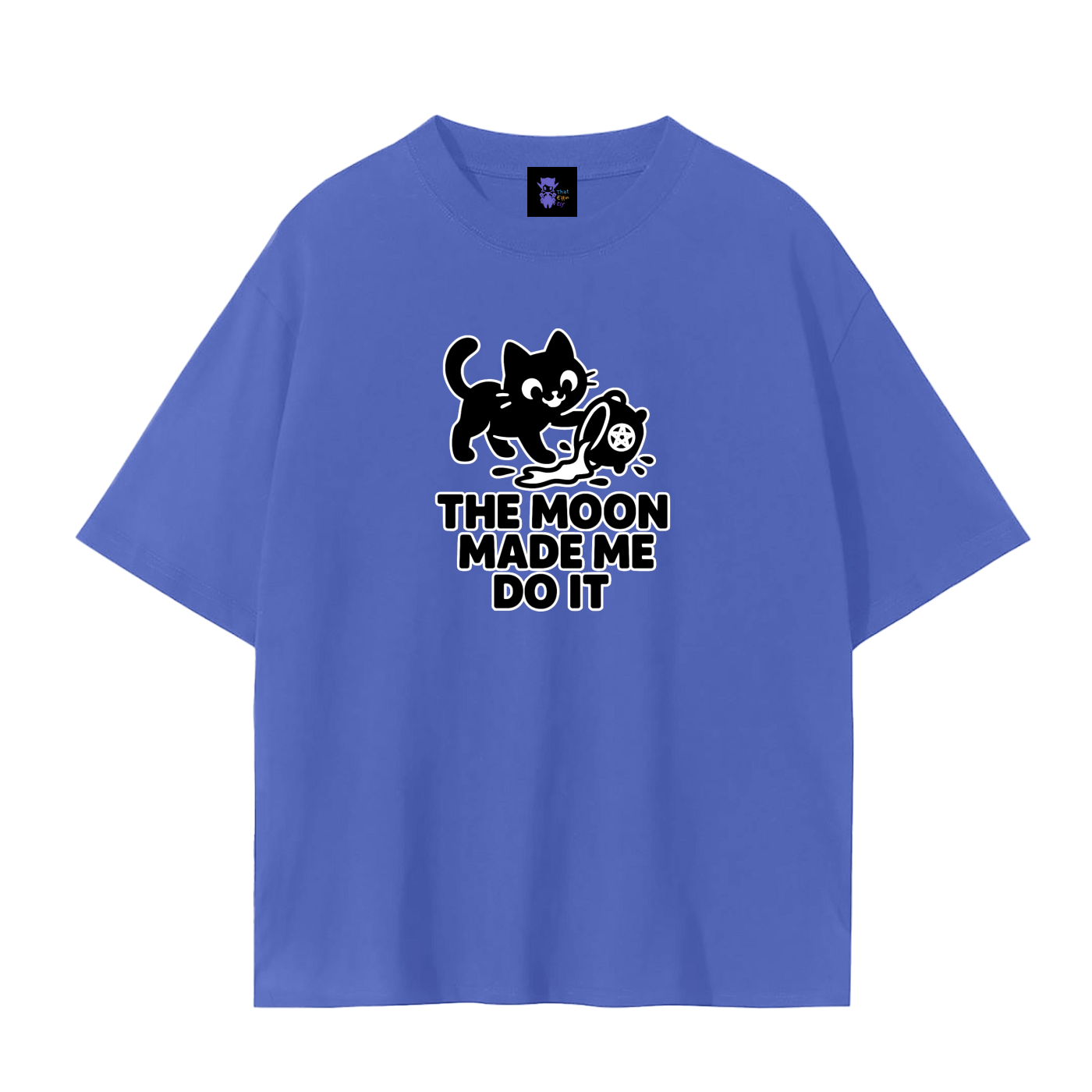 The Moon Made Me Do It (Cat) – Witchy Plain Tee