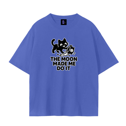 The Moon Made Me Do It (Cat) – Witchy Plain Tee