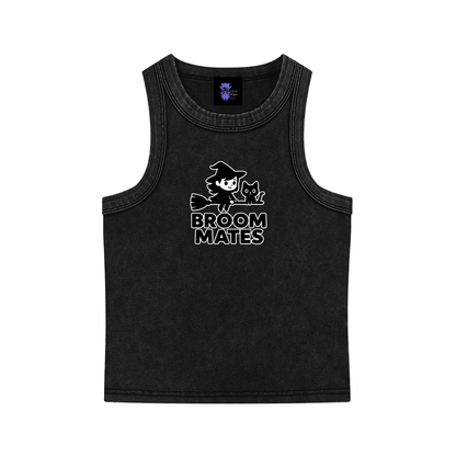 Broom Mates – Witchy Chaos Snow Washed Tank