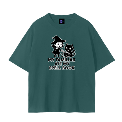 Familiar Ate the Spellbook – Witchy Chaos Plain Tee
