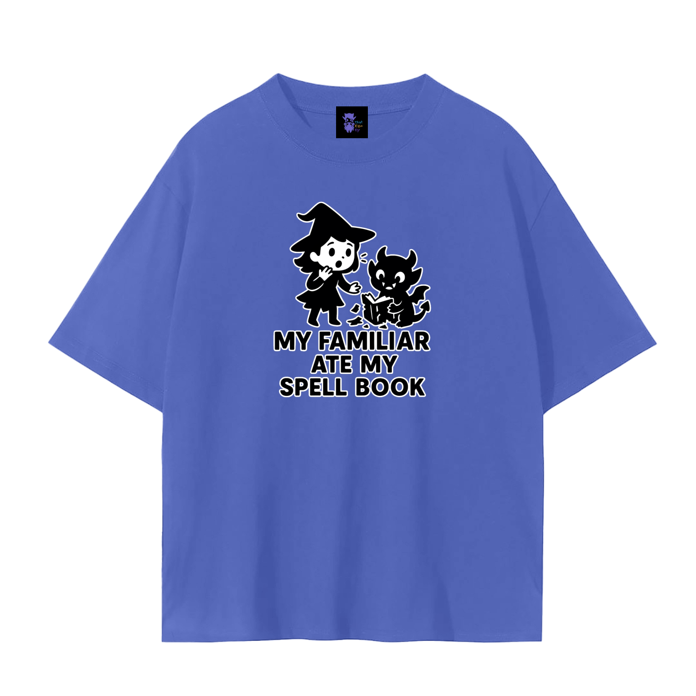 Familiar Ate the Spellbook – Witchy Chaos Plain Tee
