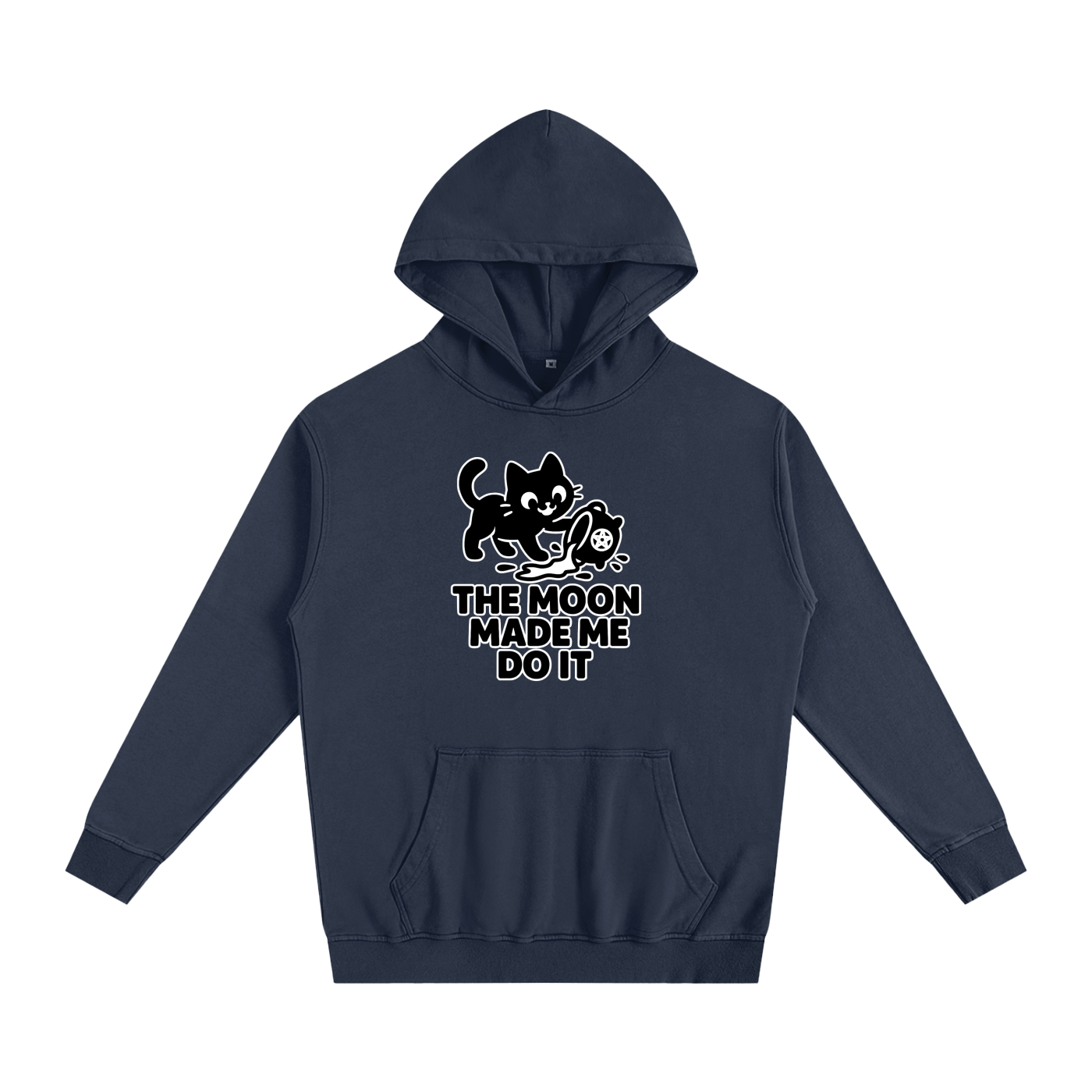 The Moon Made Me Do It (Cat) Oversized Hoodie – Heavyweight Cotton