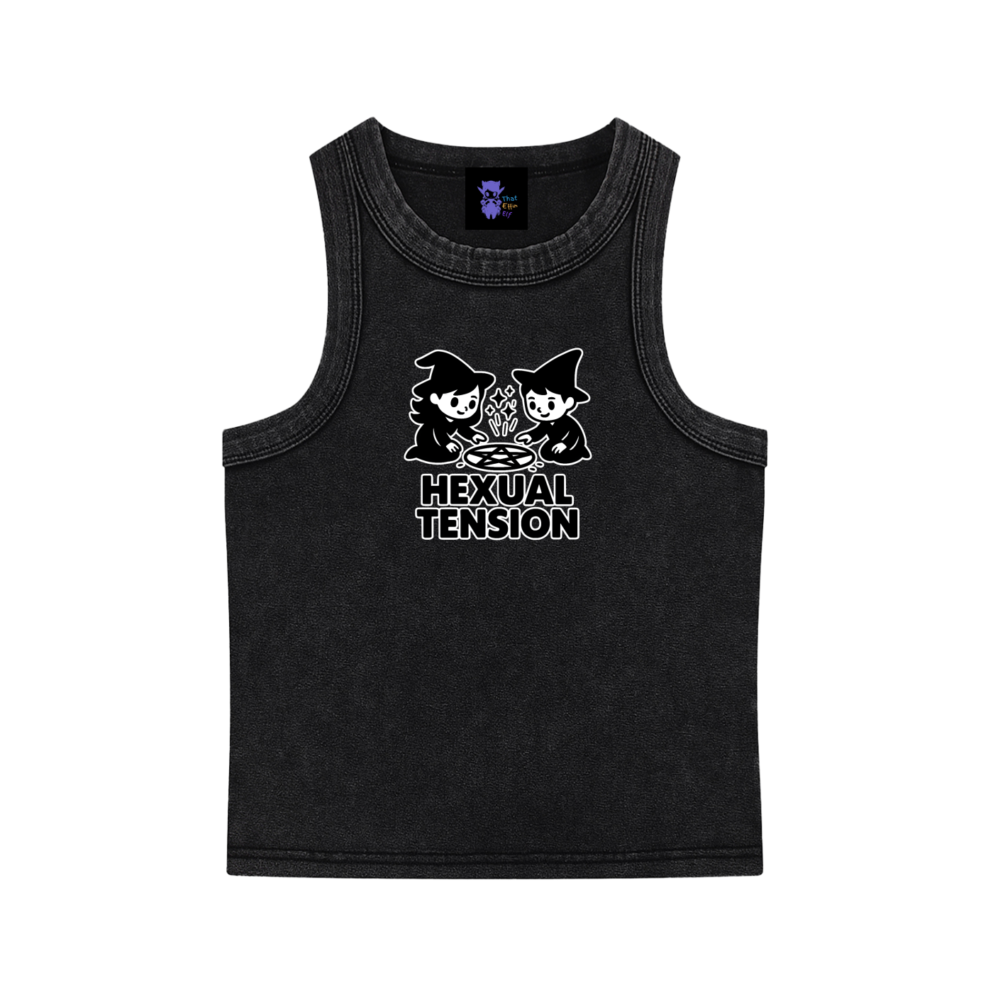 Hexual Tension – Dark Witch Humour Snow Washed Tank