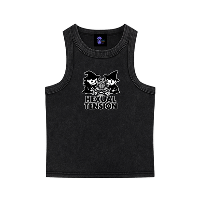 Hexual Tension – Dark Witch Humour Snow Washed Tank