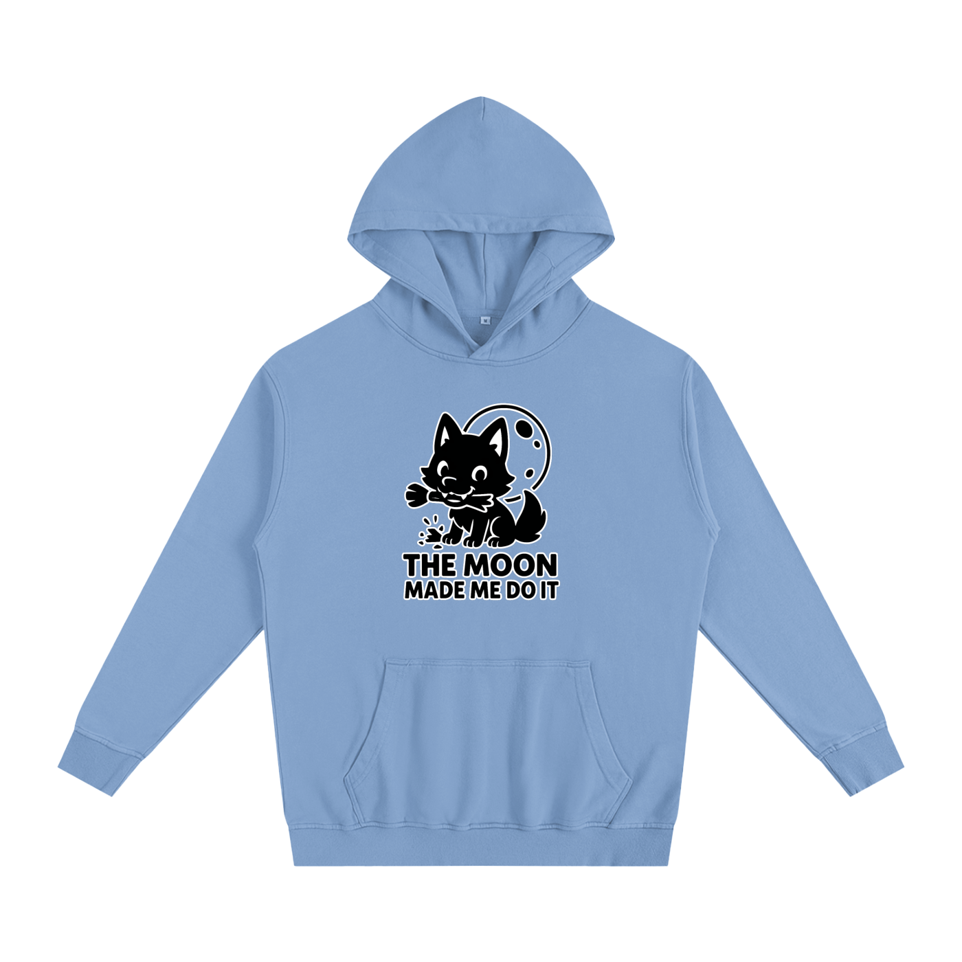 The Moon Made Me Do It (Wolf) Oversized Hoodie – Heavyweight Cotton