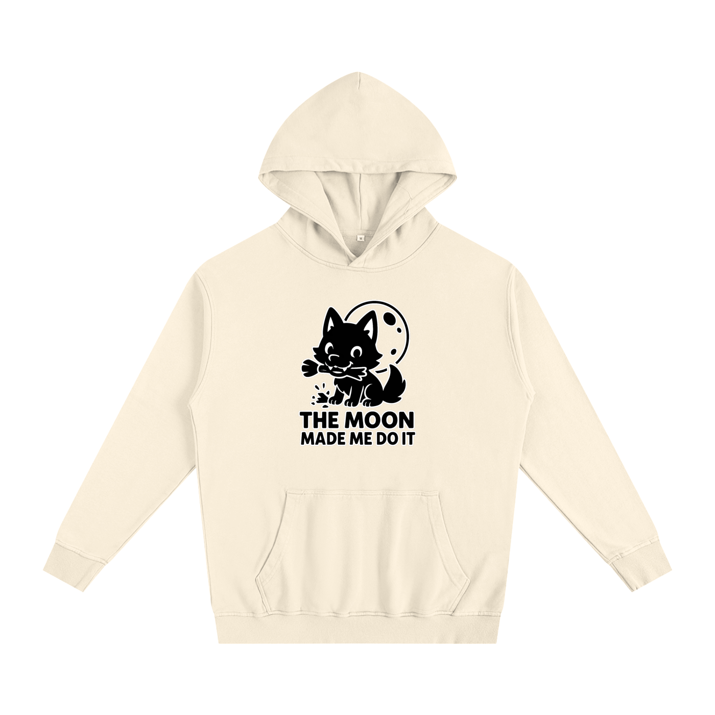 The Moon Made Me Do It (Wolf) Oversized Hoodie – Heavyweight Cotton