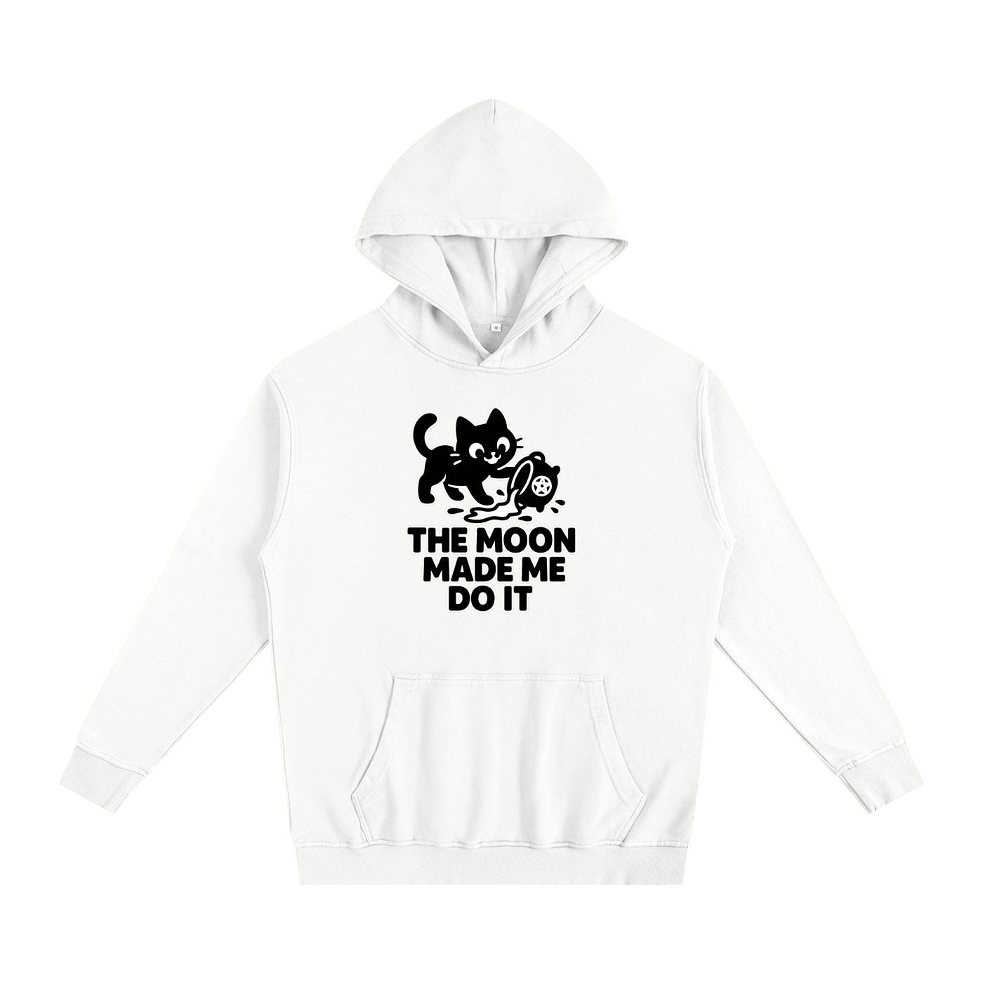 The Moon Made Me Do It (Cat) Oversized Hoodie – Heavyweight Cotton