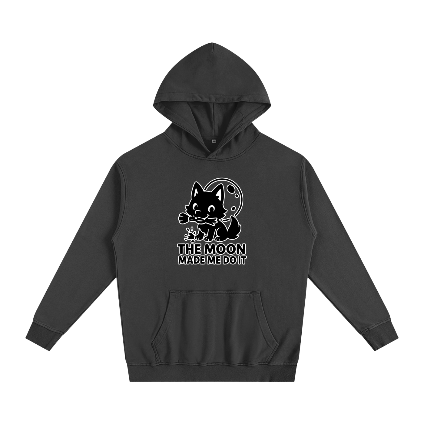 The Moon Made Me Do It (Wolf) Oversized Hoodie – Heavyweight Cotton