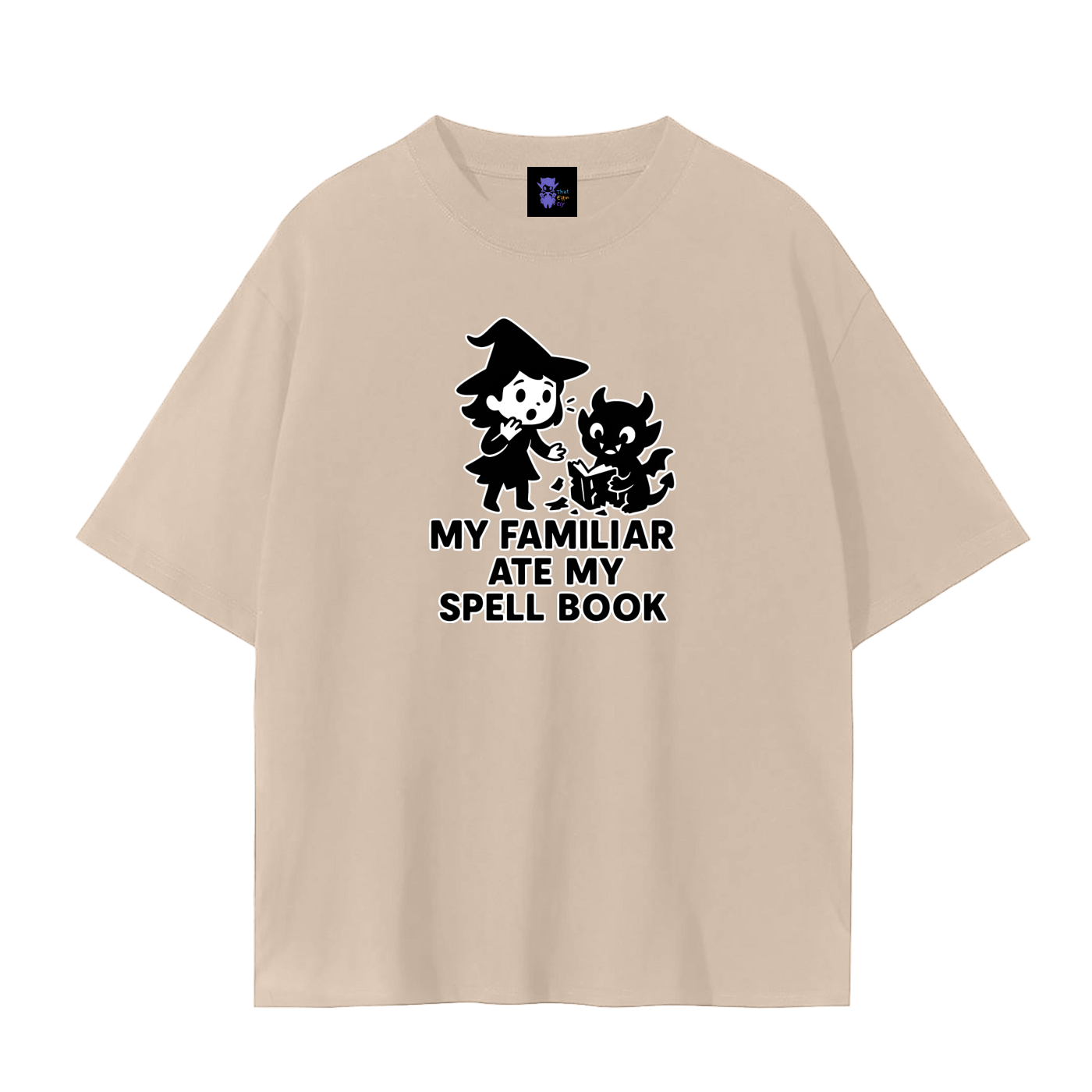 Familiar Ate the Spellbook – Witchy Chaos Plain Tee