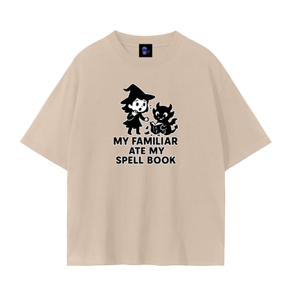 Familiar Ate the Spellbook – Witchy Chaos Plain Tee